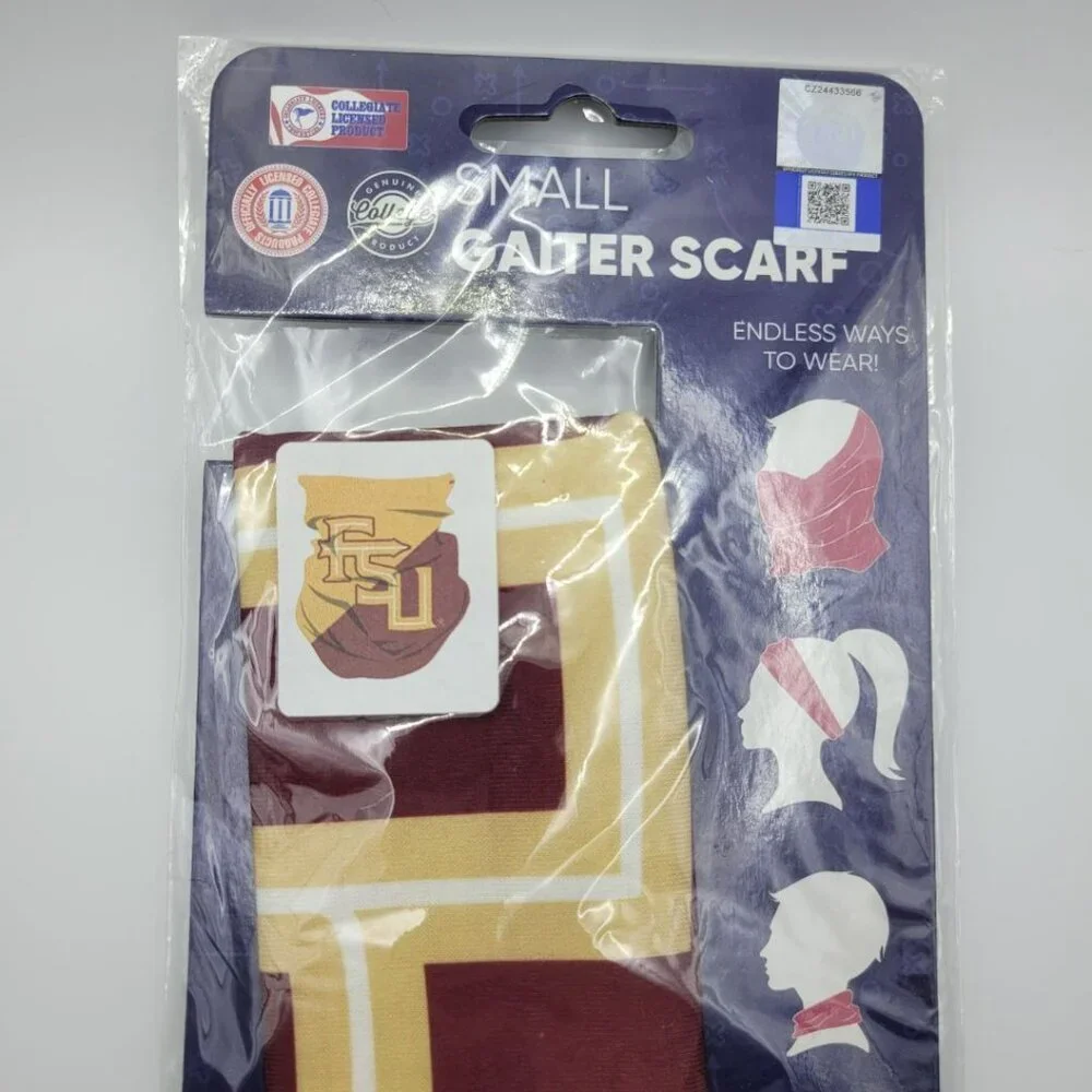 FSU Gaiter Scarf Small Florida State University College Headband Mask Team Spiri